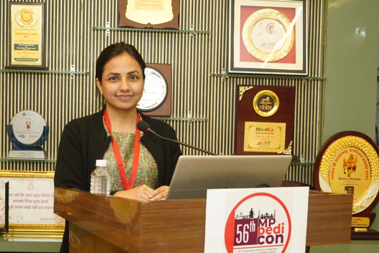 Dr. Vaishnavi Agrawal at MP PediCon conference